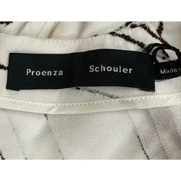 Proenza Schouler Stella Top In Textured Stripe NWT Size 2 - Picture 9 of 12